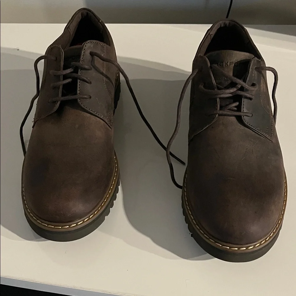 ROCKPORT trutec Brown Leather Oxfords Size 9.5‎